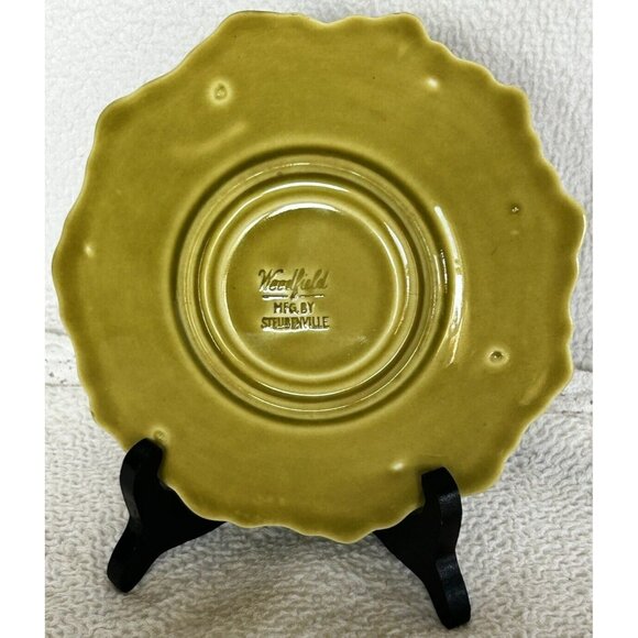 Woodfield Plates By Stubenville Set Of 3 Vintage Leaf Shaped Russell Wright 1941 - Picture 5 of 11